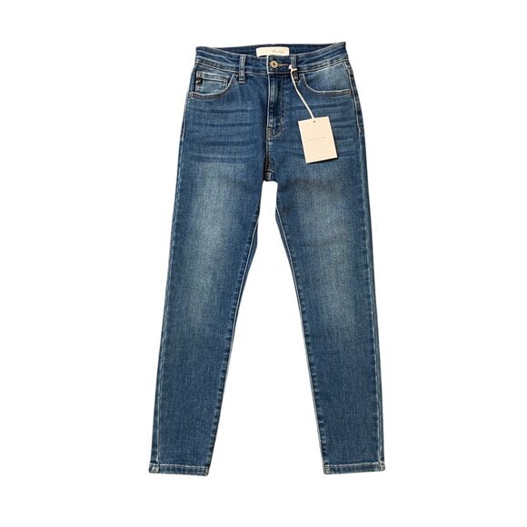 KanCan Jeans Womens 24 Denim Teegan High Rise Cropped Skinny Stretch Zip Fly - Picture 1 of 10